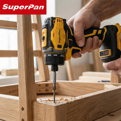 SuperPan 20V Cordless Brushless DCD805 electric drill & DCF850 Impact Driver Combo Kit with 15.5" Tool Bag Bare Tool