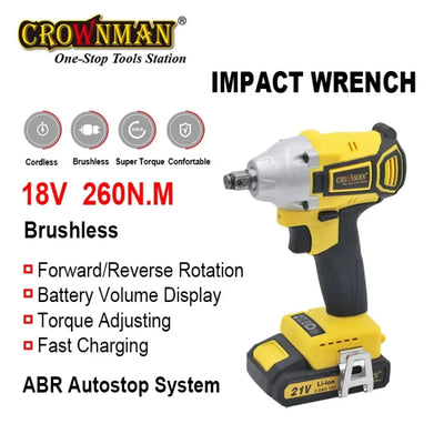 Power Tools Brushless Cordless Wrench Impact Driver 260-320Nm 1/2