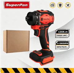 SuperPan 3900IPM Brushless Cordless Impact Driver,135N.m High Power Electric Screwdriver,for DeWalt/Makita/Milwaukee,Tool Only