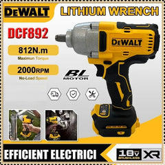 DeWalt  Brushless Electric Wrench DCF892 1/2Inch High Torque 3 Speed Impact Driver Auto Repair Power Tools
