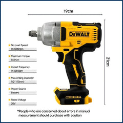 DeWalt  Brushless Electric Wrench DCF892 1/2Inch High Torque 3 Speed Impact Driver Auto Repair Power Tools