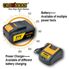Power Tools Brushless Cordless Wrench Impact Driver 260-320Nm 1/2" Battery Wrench With 2*2000mAH Lithium Batteries
