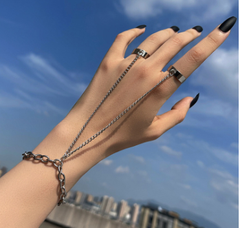 Unisex Hip Hop Style Metal Chain Ring for Parties