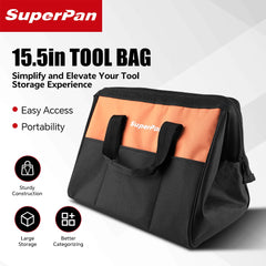 SuperPan 20V Cordless Brushless DCD805 electric drill & DCF850 Impact Driver Combo Kit with 15.5" Tool Bag Bare Tool